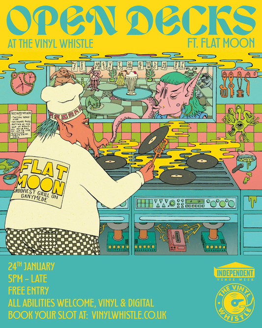 Sat 24th Jan | Flat Moon present 'Cookin' Up A Groove' - Open Decks | 5pm