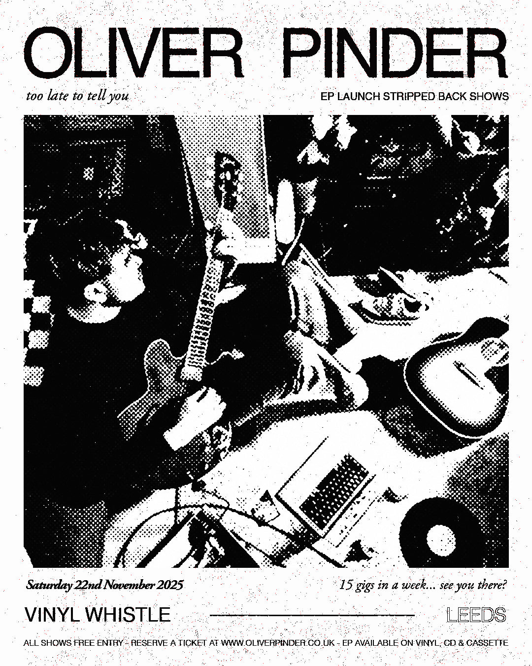 Oliver Pinder - too late to tell you