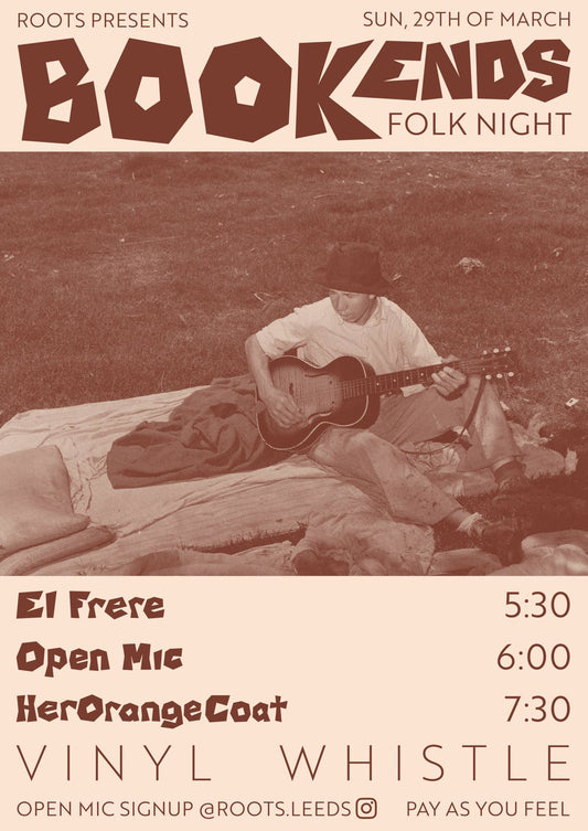 Bookends Folk Night | Sun 29th Mar | 5pm